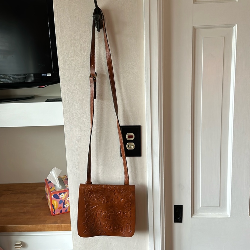Patricia Nash crossbody brown leather bag